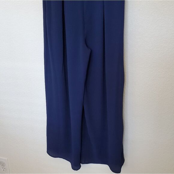 Teeze Me Juniors Sleeveless Textured Jumpsuit 1/2 Spaghetti Straps New - Picture 3 of 12